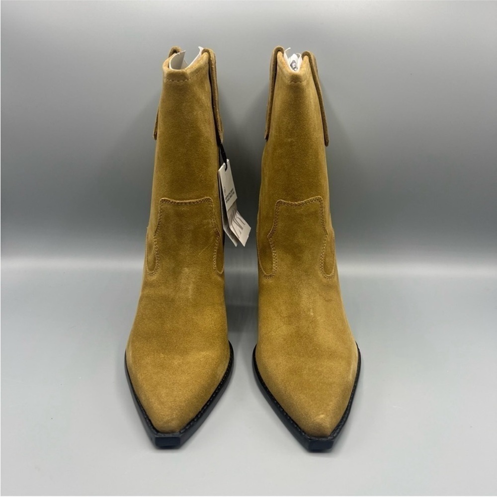 ZARA Cowboy Suede Ankle boots 3109/210 - Picture 9 of 14